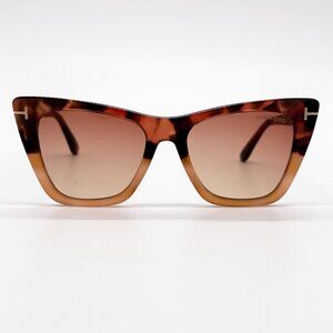 NEW TOM FORD SUNGLASSES POPPY-02 TF846 56T CAT EYE HAVANA WOMEN FT0846/S